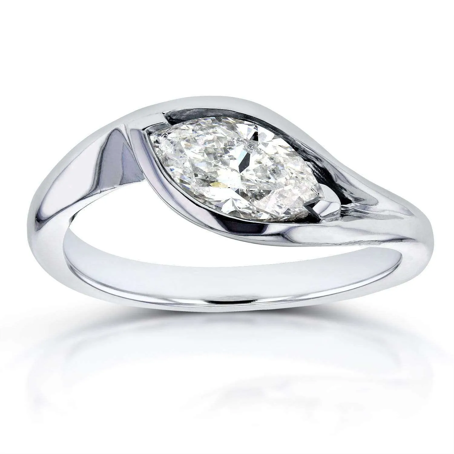 1.02ct Marquise Diamond Asymmetric Ring