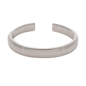 14K White Gold 10mm Open Cuff Bangle