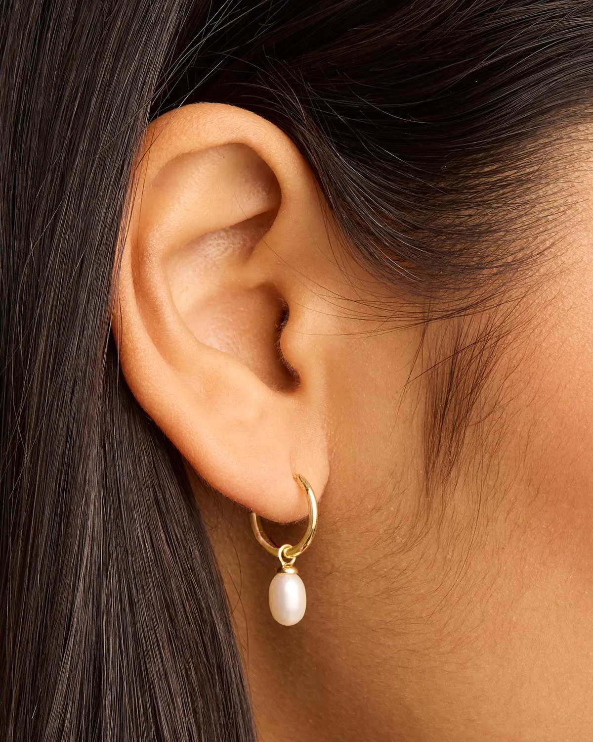 18k Gold Vermeil Live in Peace Hoop Earrings