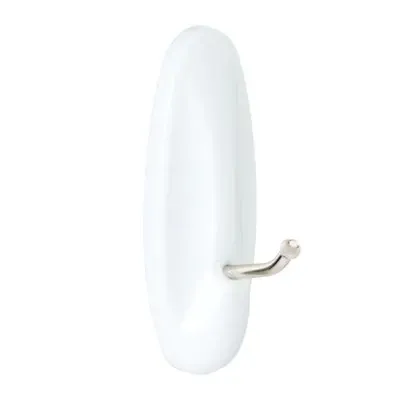 3M Command Medium Wire Hook with Strip - White & Metal | 3M17068