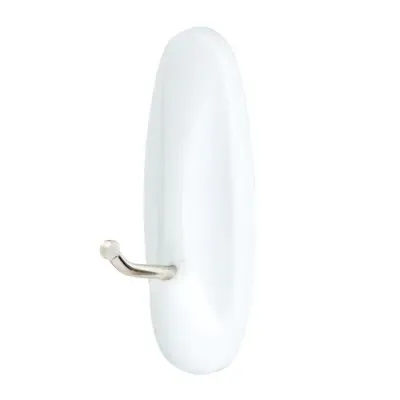 3M Command Medium Wire Hook with Strip - White & Metal | 3M17068