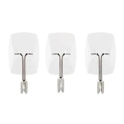 3M Command Small Wire Hook with Strip - White & Metal | 3M17067