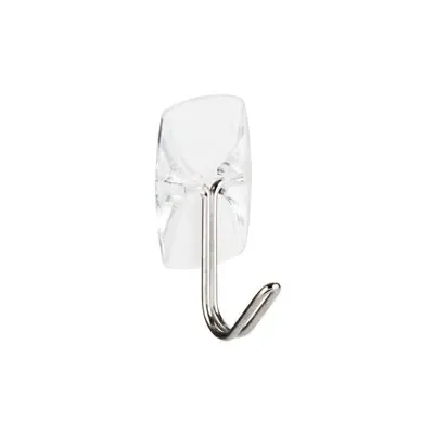 3M Command Small Wire Hook with Strip - White & Metal | 3M17067