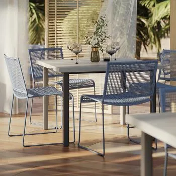 48" Round Matrix Table Top with Umbrella Hole by Tropitone
