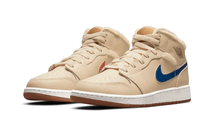 Air Jordan 1 Mid Utility Fleece Pearl White