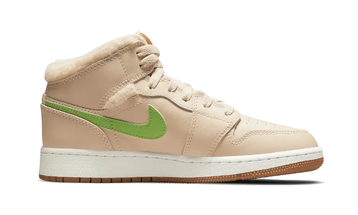 Air Jordan 1 Mid Utility Fleece Pearl White