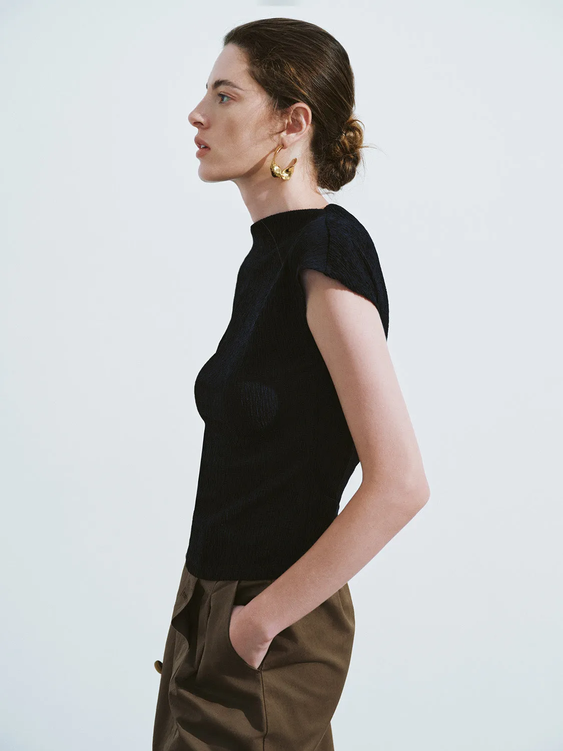 Asymmetric One Shoulder Skinny T-Shirt