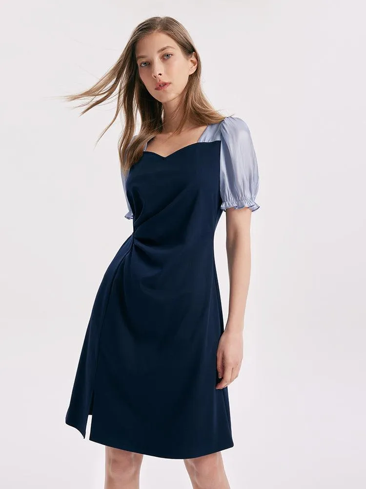 Asymmetric Pleated Dress