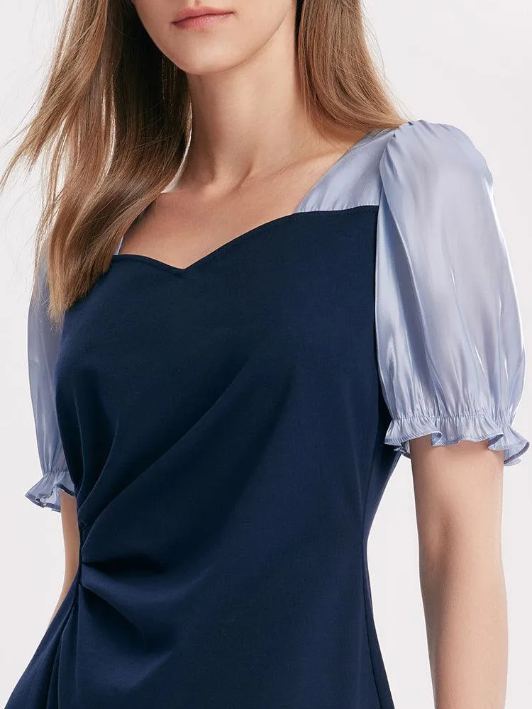 Asymmetric Pleated Dress