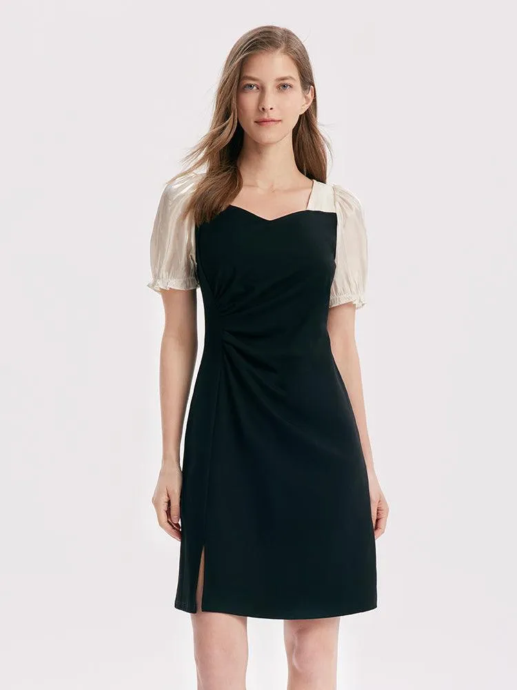 Asymmetric Pleated Dress