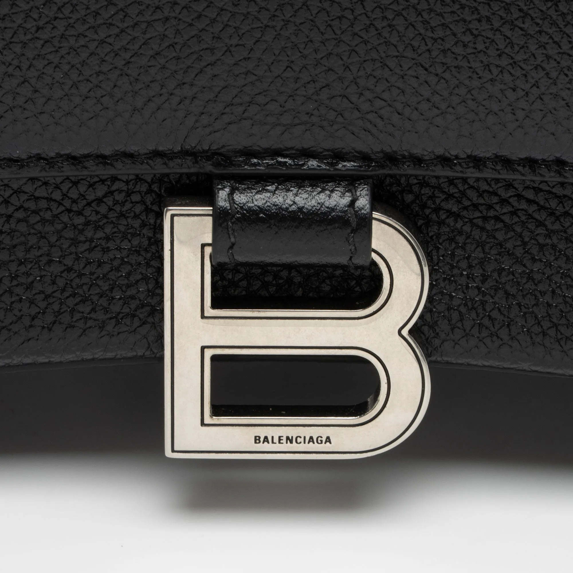 Balenciaga Grained Calfskin Hourglass Small Top Handle (SHF-O1sHR7)