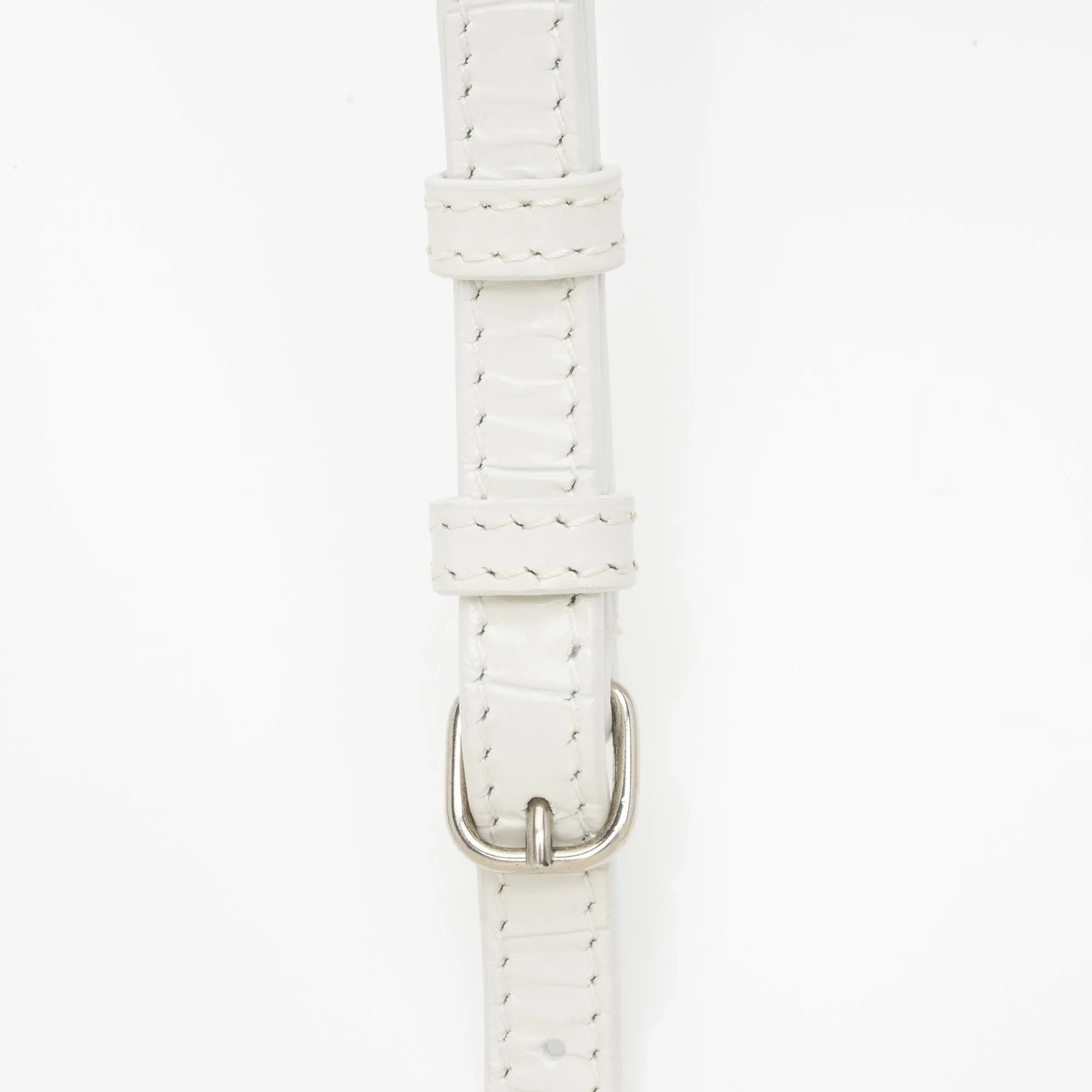 Balenciaga Shiny Croc Embossed Calfskin Hourglass XS Top Handle (SHF-phP4Bs)