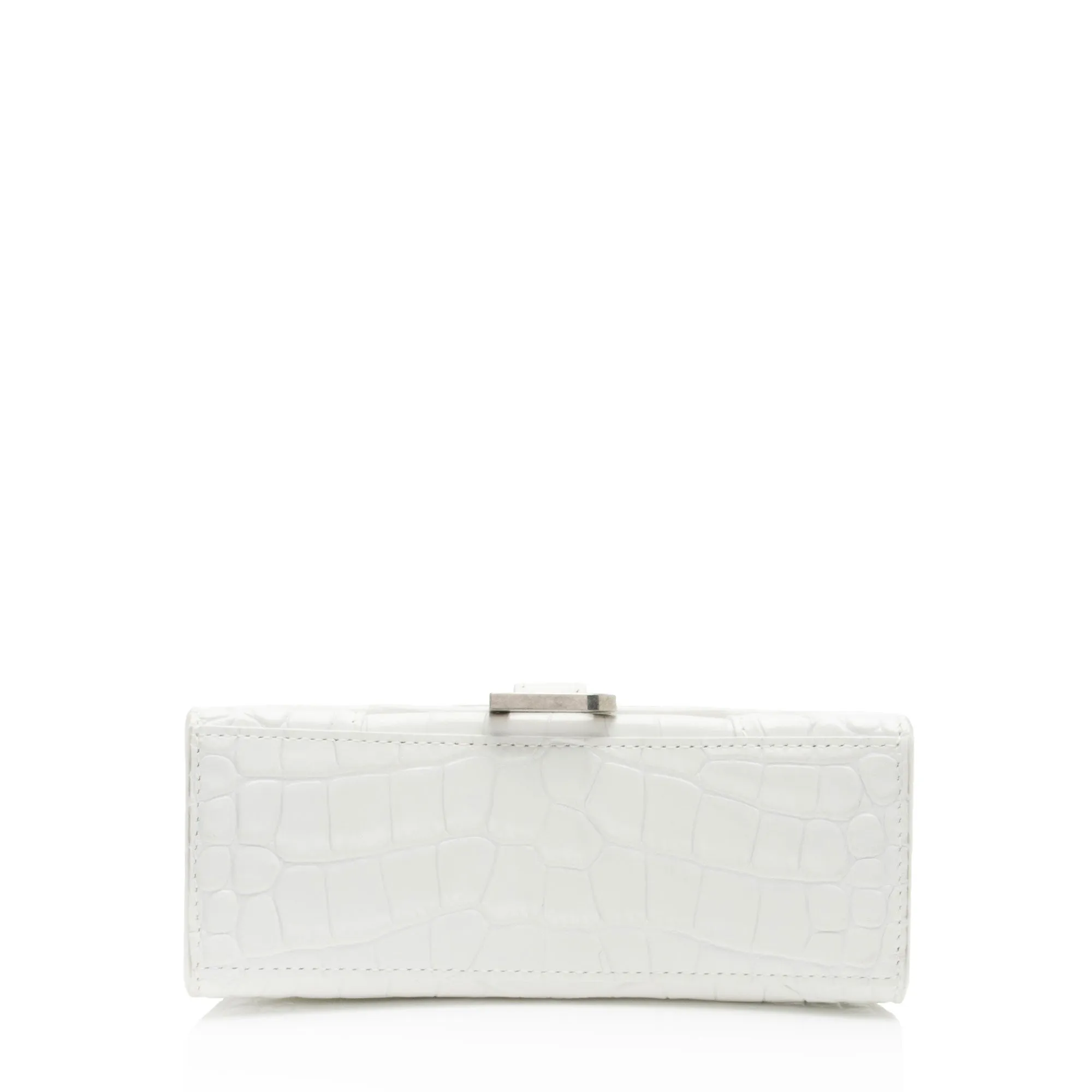 Balenciaga Shiny Croc Embossed Calfskin Hourglass XS Top Handle (SHF-phP4Bs)