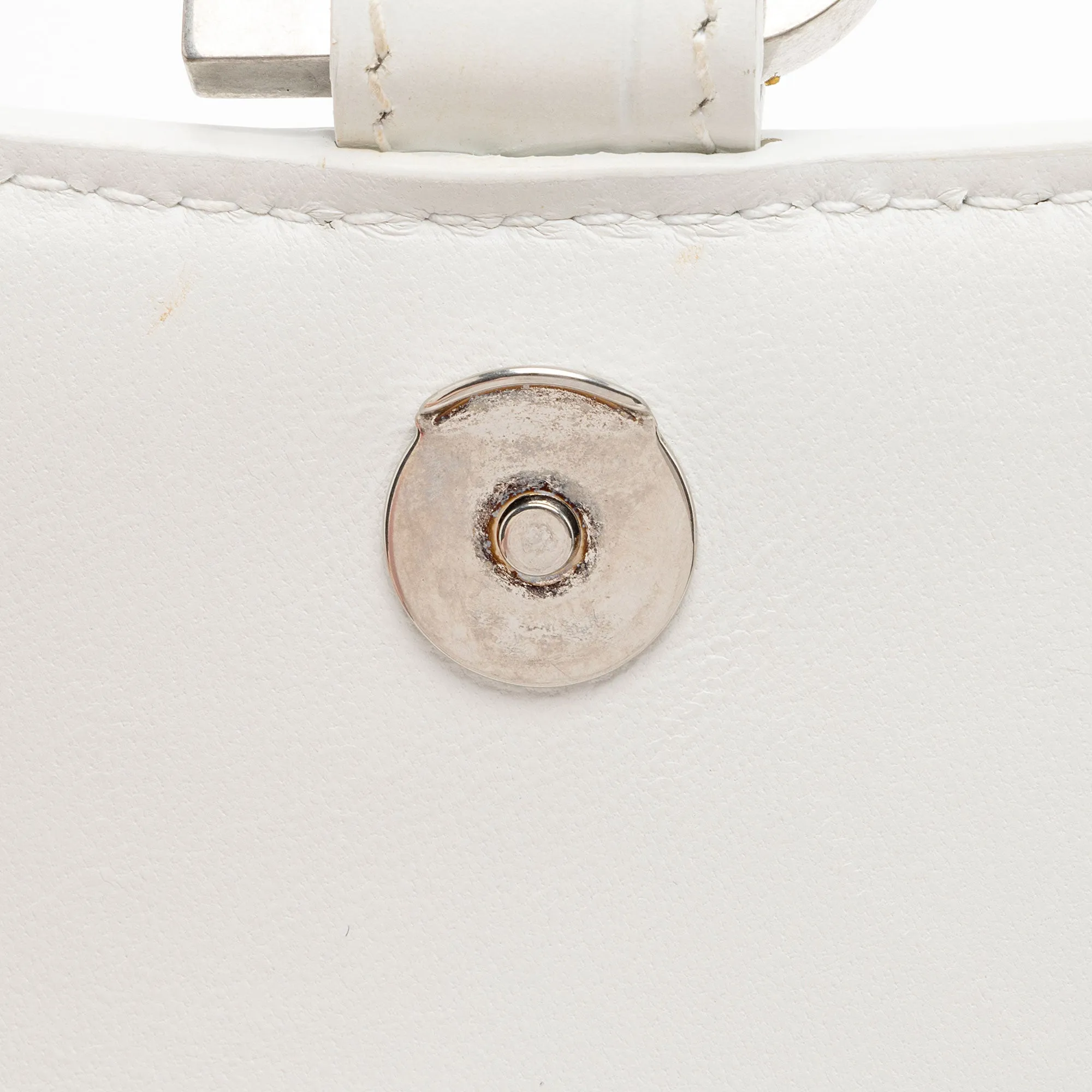Balenciaga Shiny Croc Embossed Calfskin Hourglass XS Top Handle (SHF-phP4Bs)