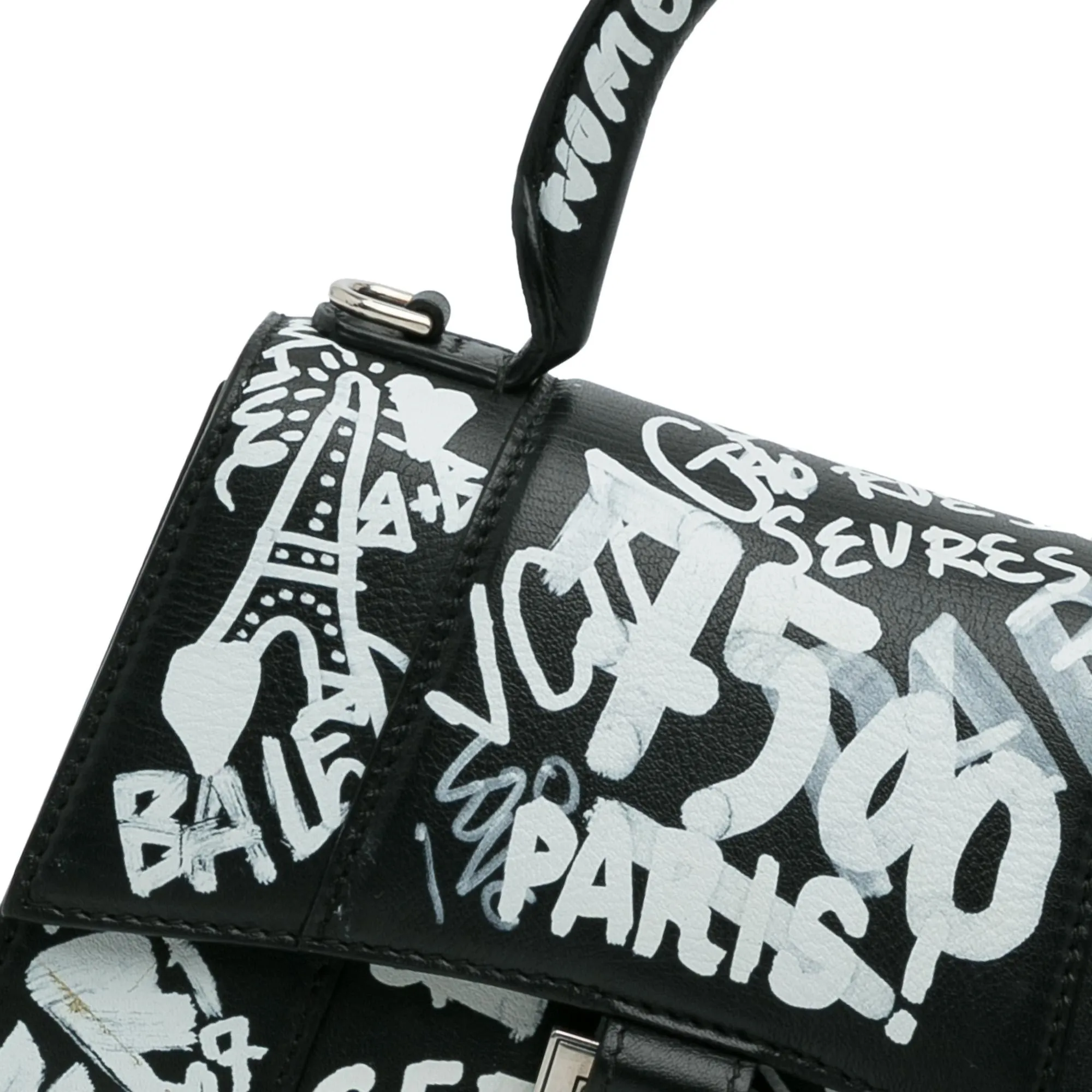 Balenciaga XS Hourglass Graffiti Satchel (SHG-heztyI)
