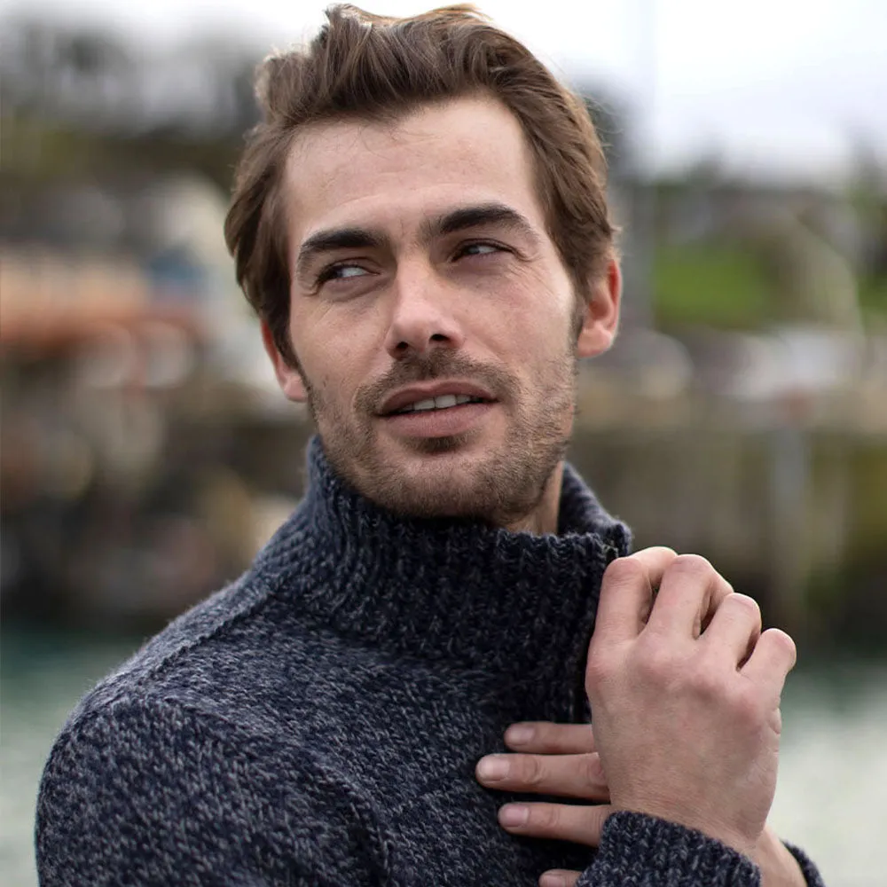 Charcoal Chunky Half Zip Sweater
