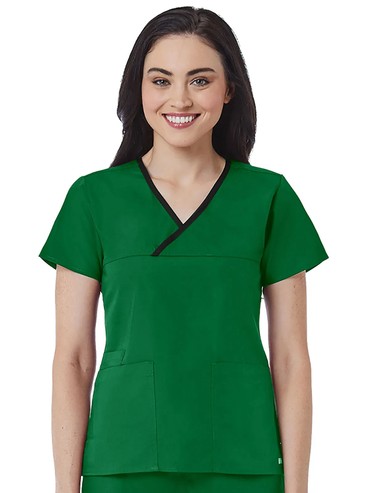 Core - Women's Contrast Mock Wrap Top