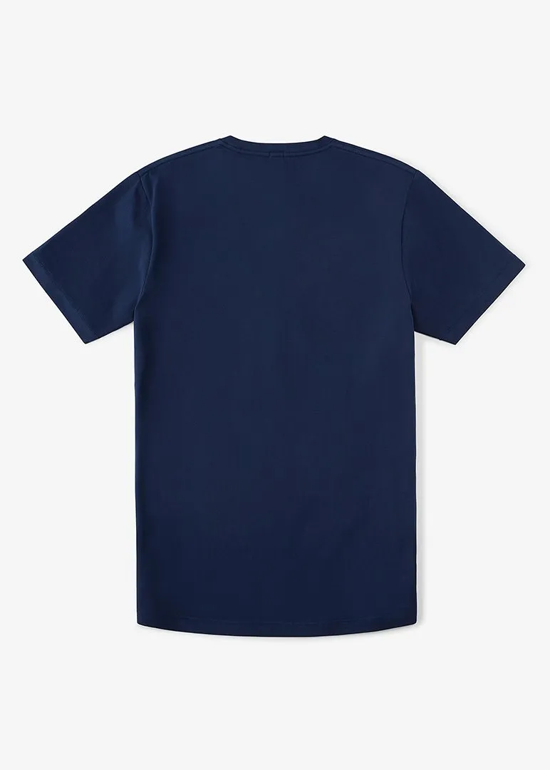 Cotton Stretch T-Shirt | Admiral Blue