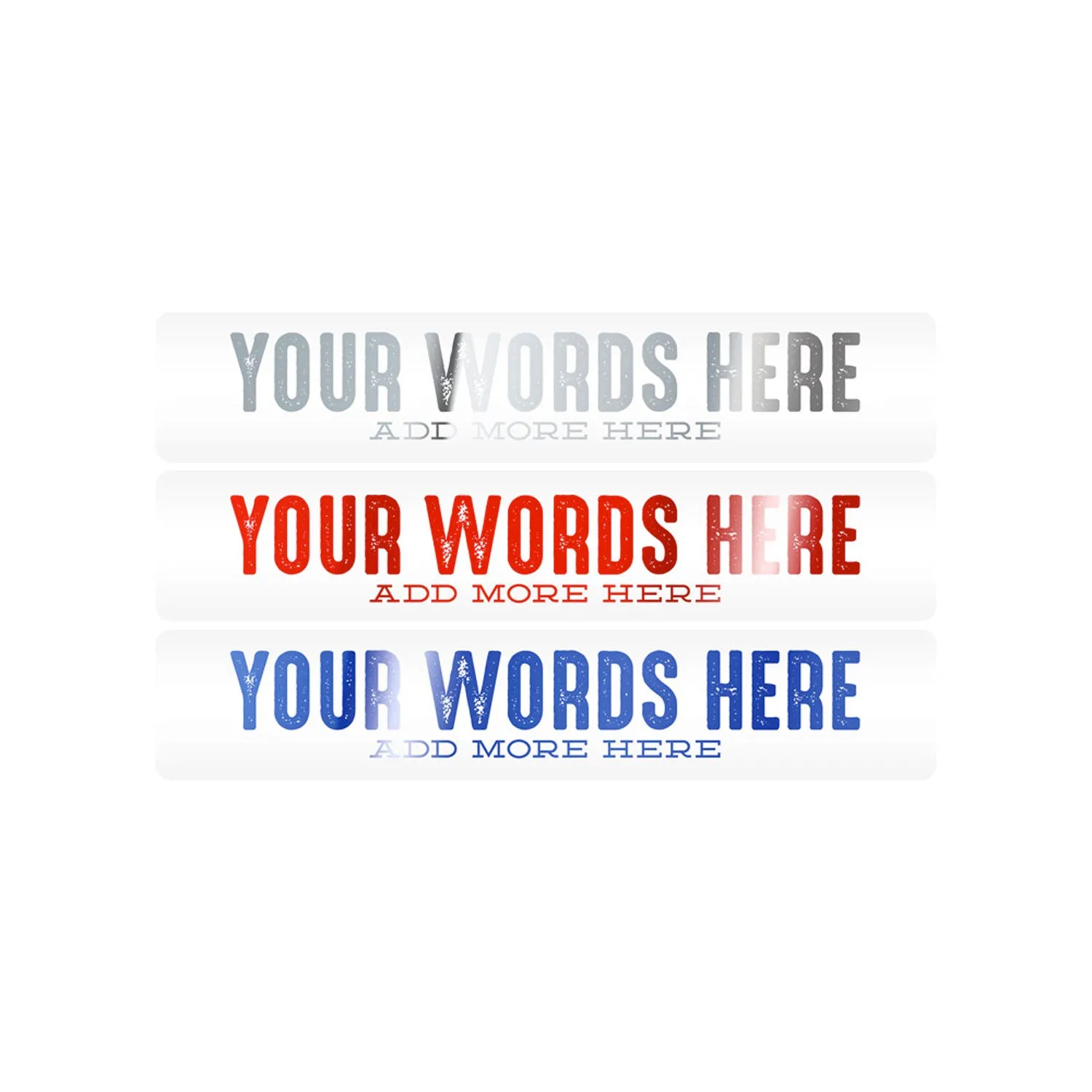 Customizable Designer Rod Decals - Letterpress