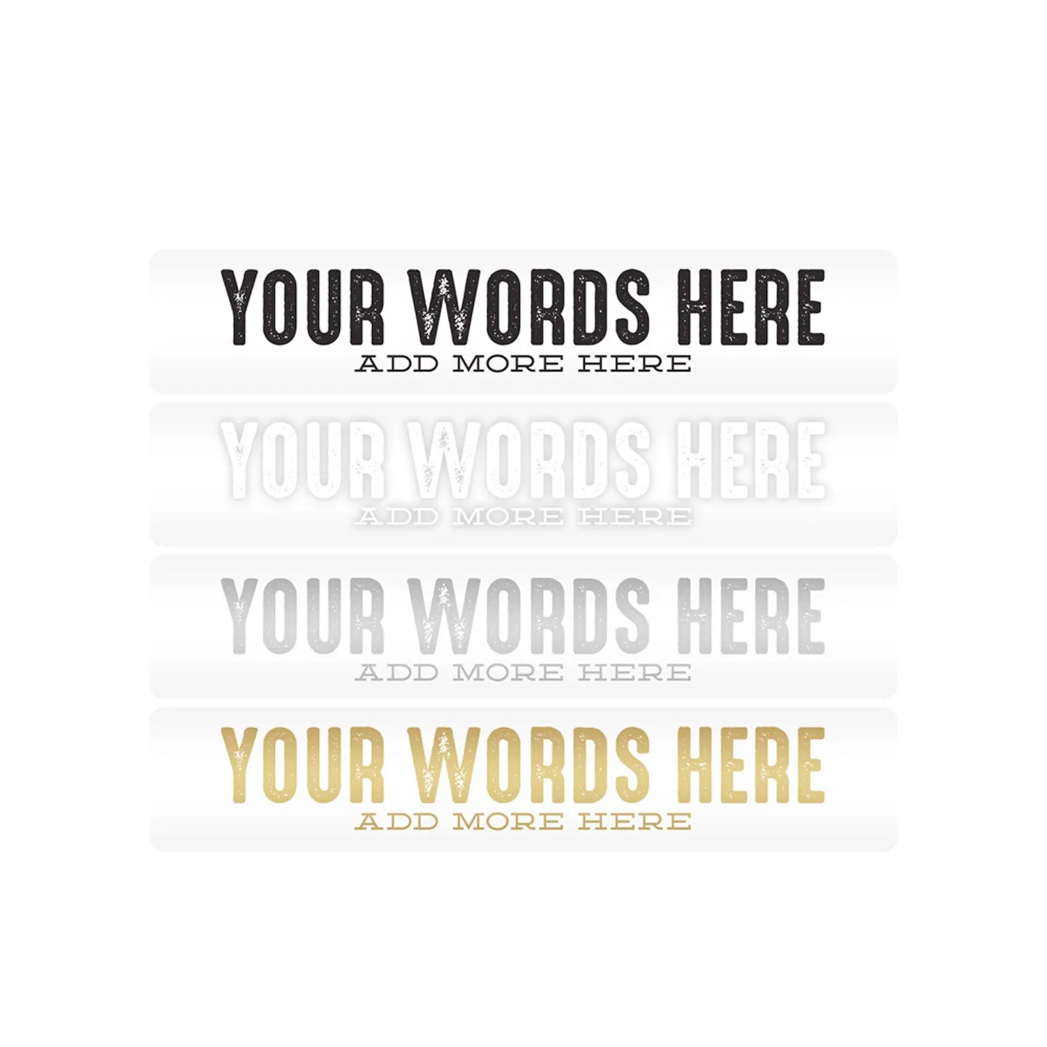 Customizable Designer Rod Decals - Letterpress