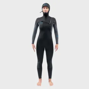 Dakine Quantum 5/4/3 Womens Hooded Chest Zip Wetsuit - Black