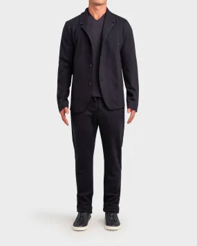 Dark Blue Boiled Wool Jacket