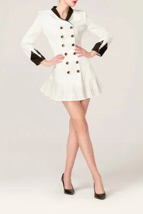 DL CHIC Timeless Jane Pleated Suit Dress