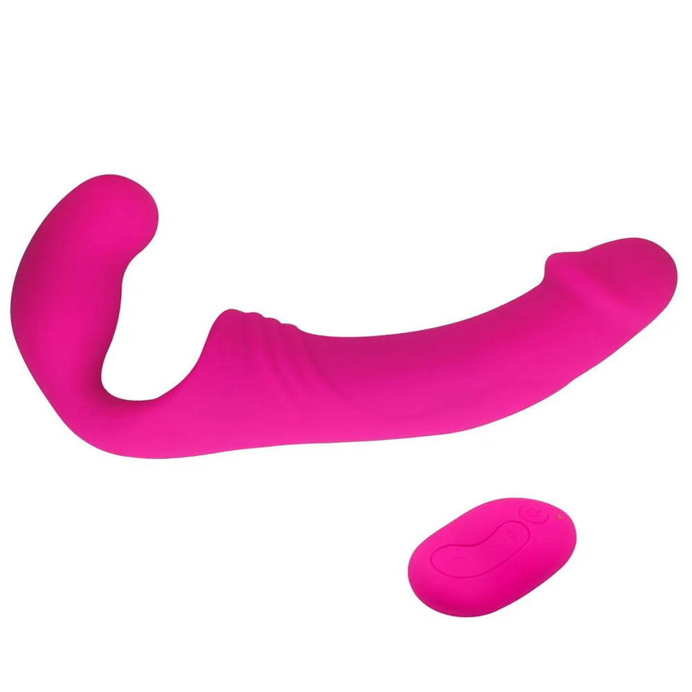 Double Rider Remote Control Vibrating Strapless Strap-On