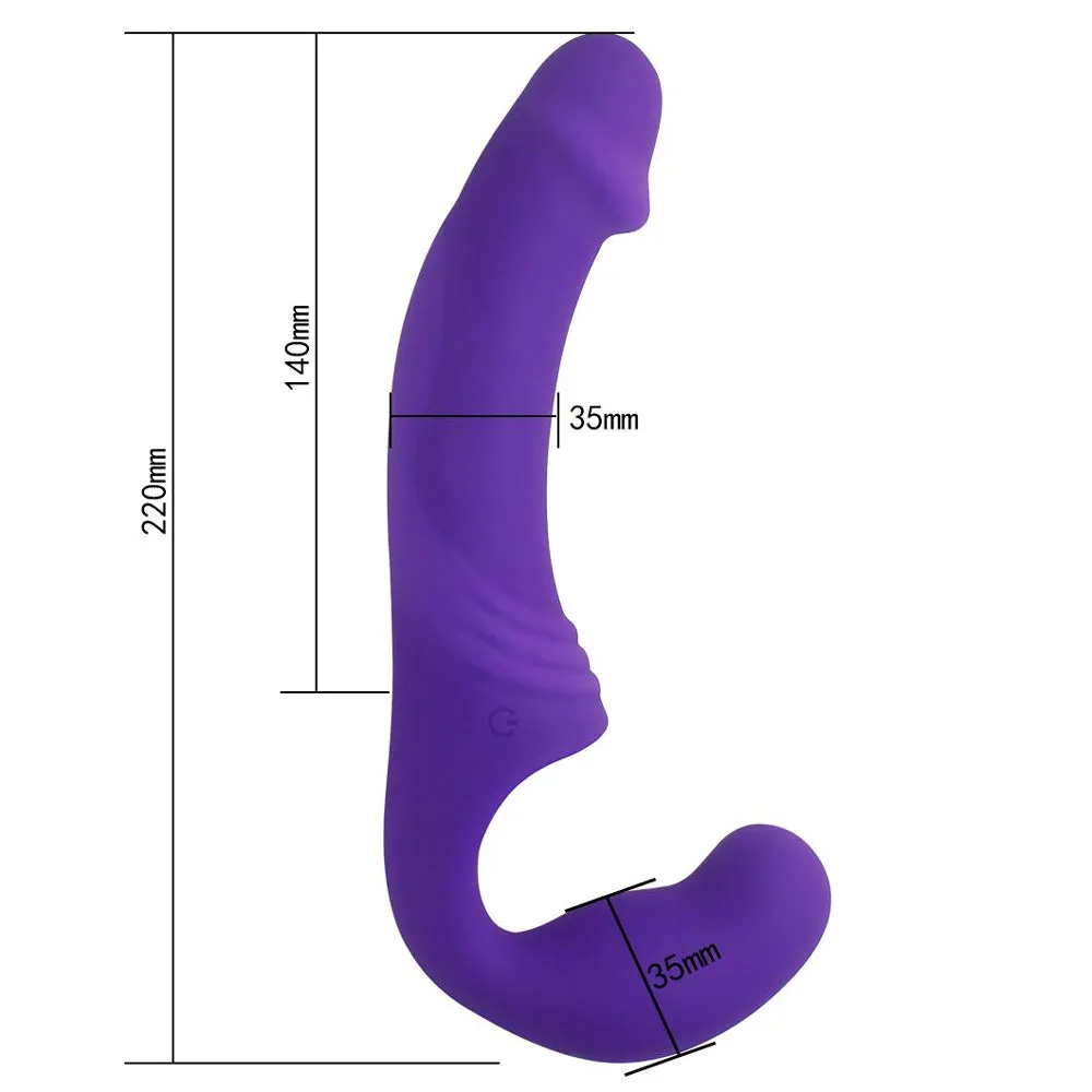 Double Rider Remote Control Vibrating Strapless Strap-On