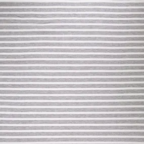 FabricLA Rayon Spandex Jersey Knit Fabric 1/2" by 1/4" Stripes - 58/60" Inches Wide by The Yard - 4 Way Stretch Fabric - Light to Medium Fabric 220 GSM - (Gray-White)