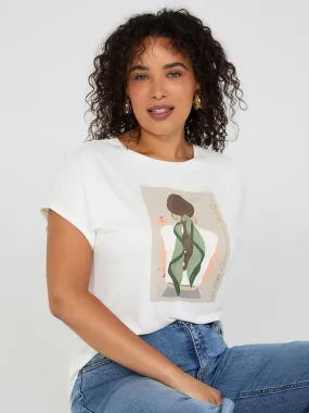 Foil "Sophistiquee" Graphic T-Shirt