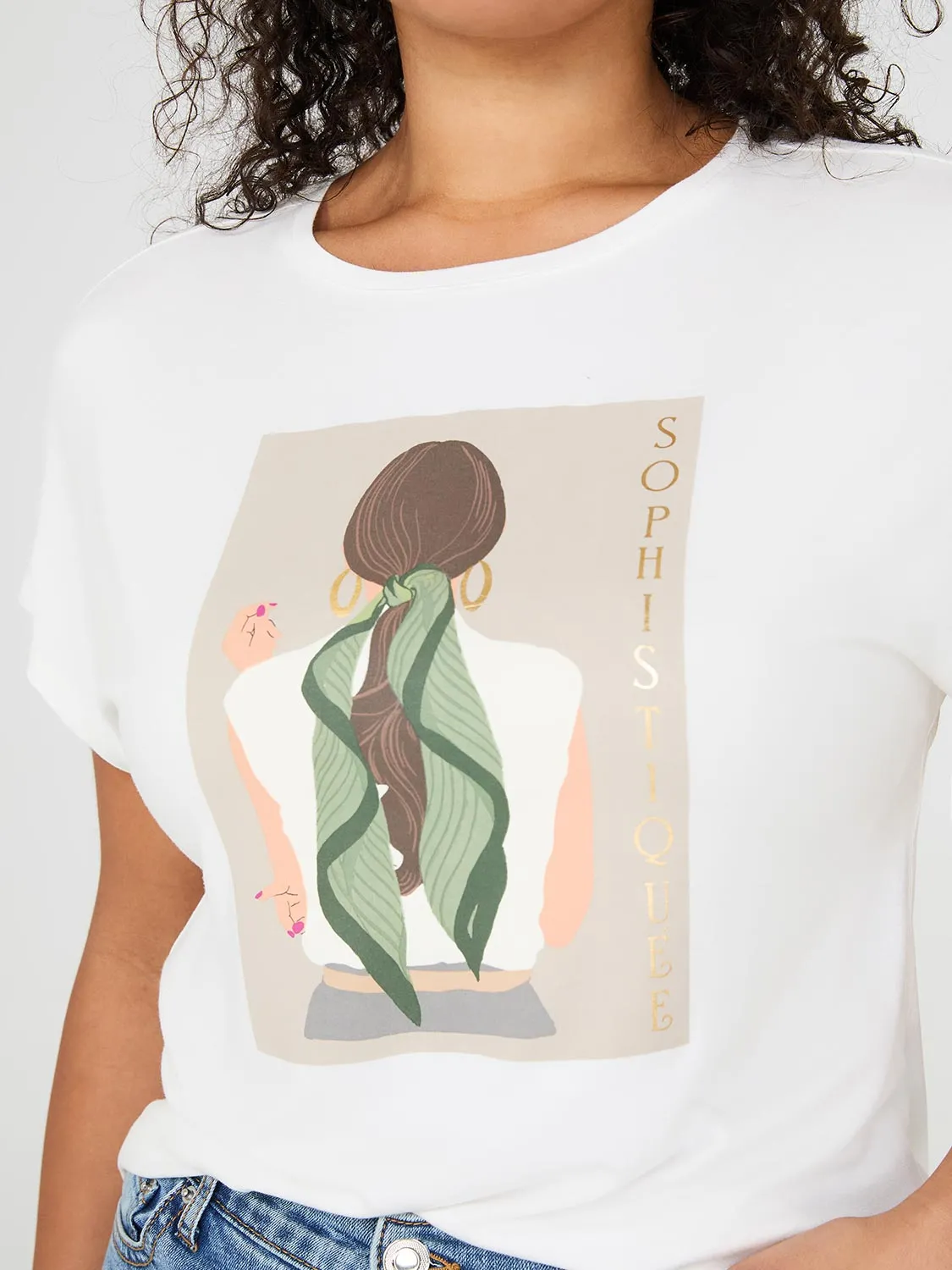 Foil "Sophistiquee" Graphic T-Shirt