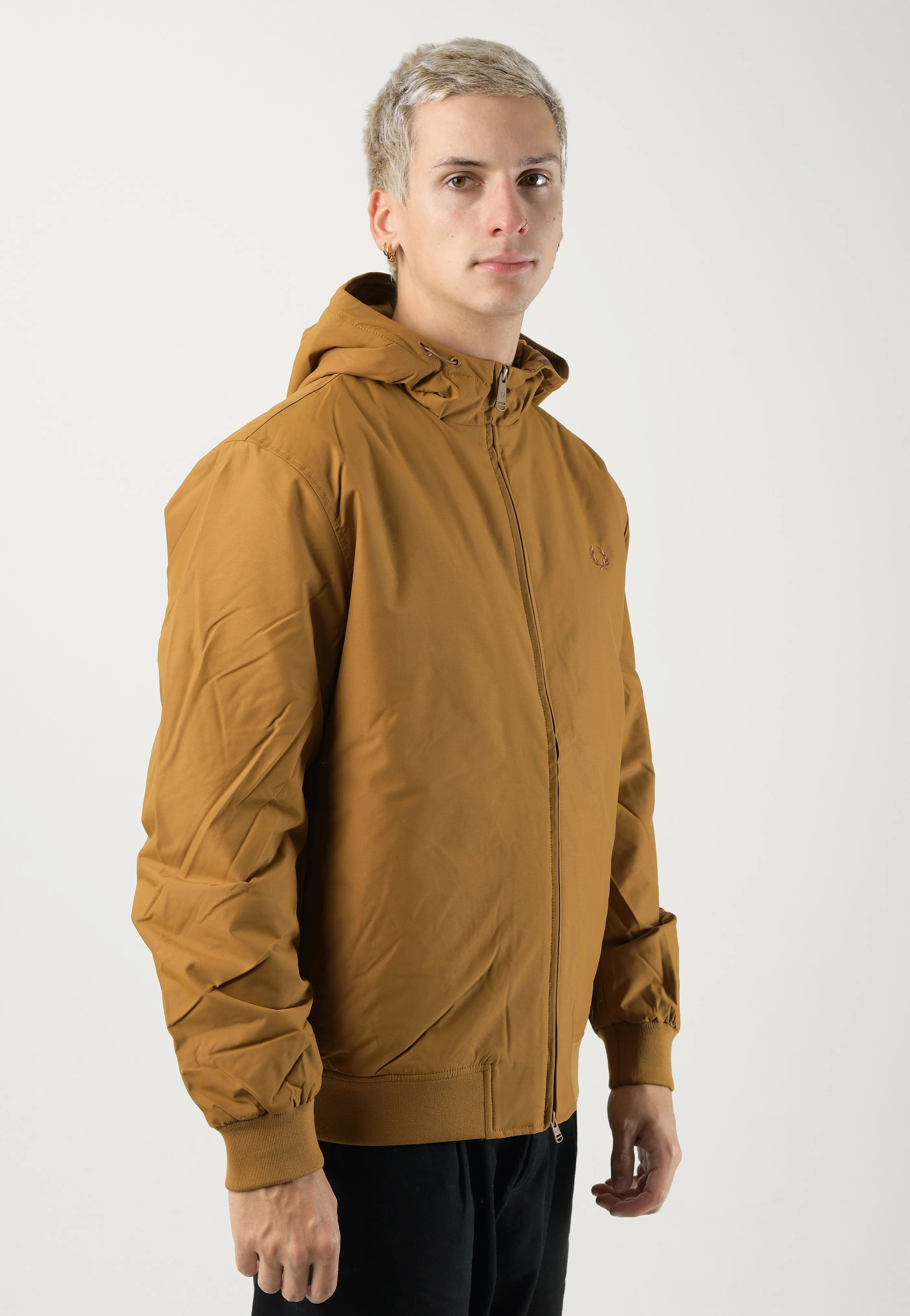 Fred Perry - Padded Hooded Brentham Dark Caramel - Jacket