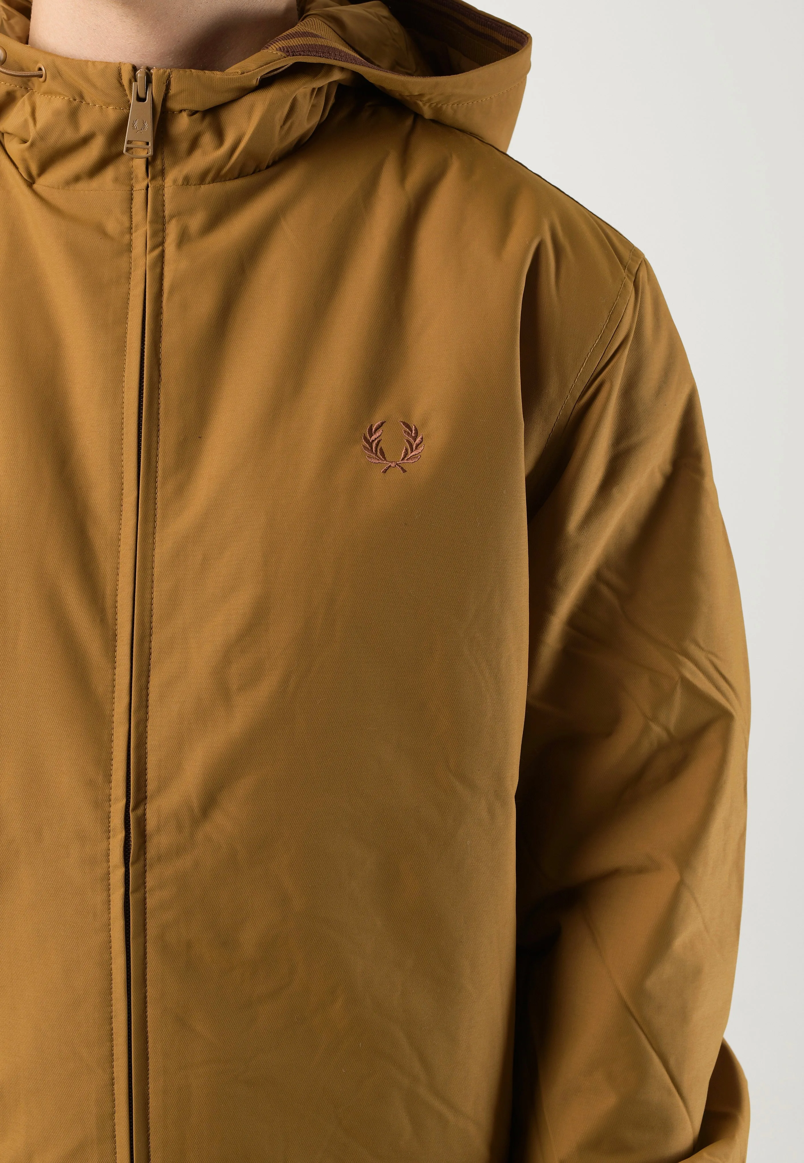Fred Perry - Padded Hooded Brentham Dark Caramel - Jacket