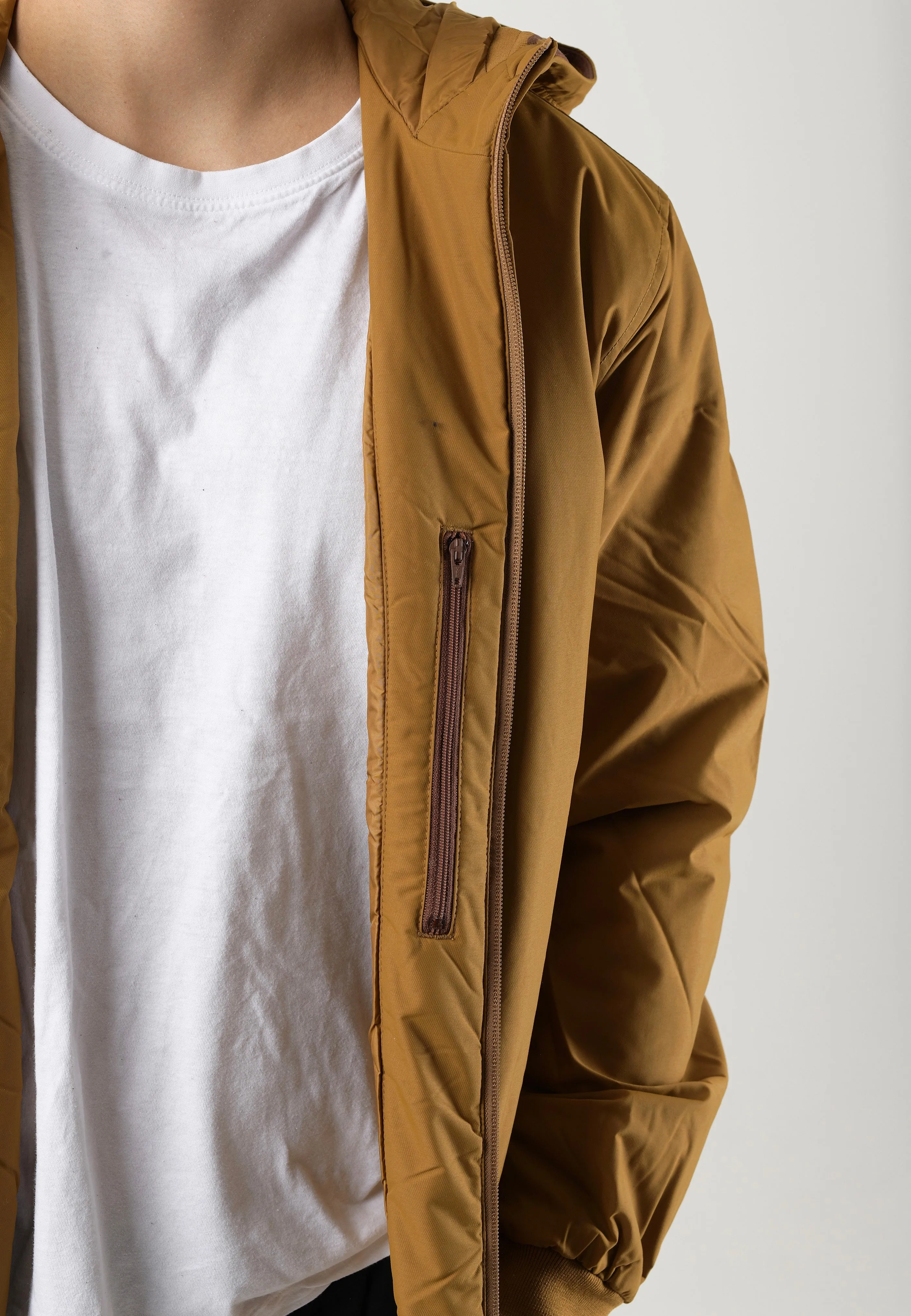 Fred Perry - Padded Hooded Brentham Dark Caramel - Jacket