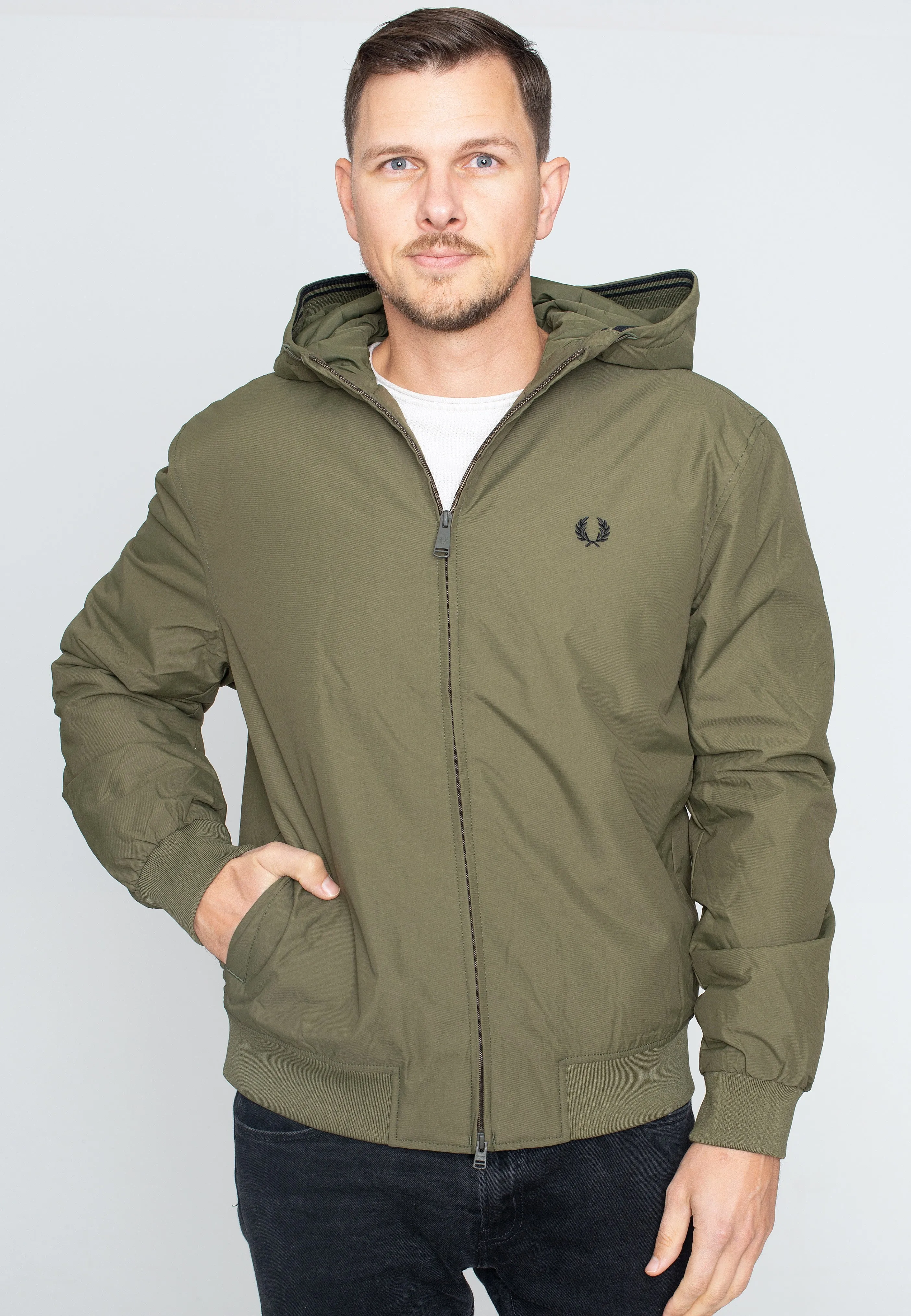 Fred Perry - Padded Hooded Brentham Uniform Green - Jacket