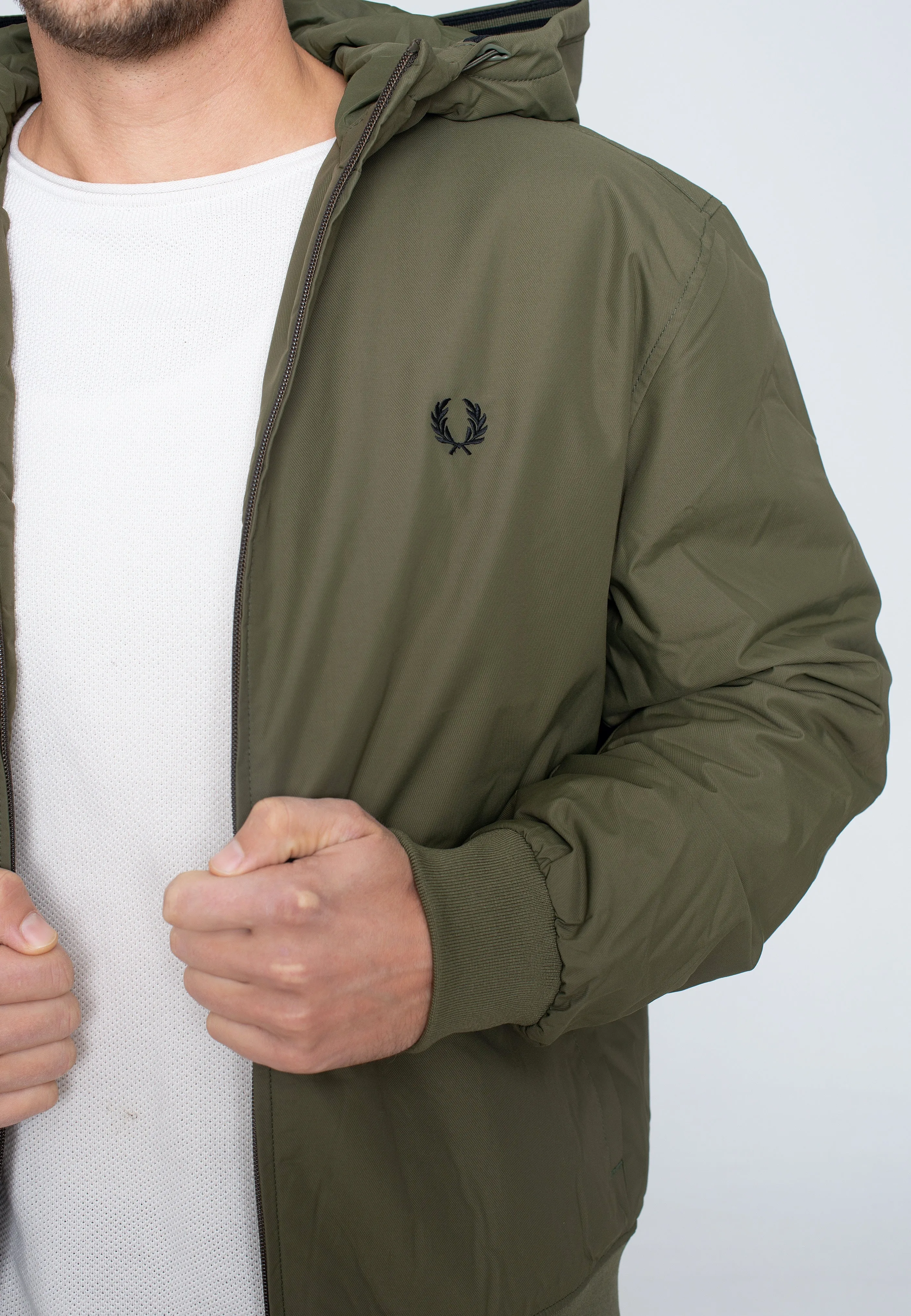 Fred Perry - Padded Hooded Brentham Uniform Green - Jacket