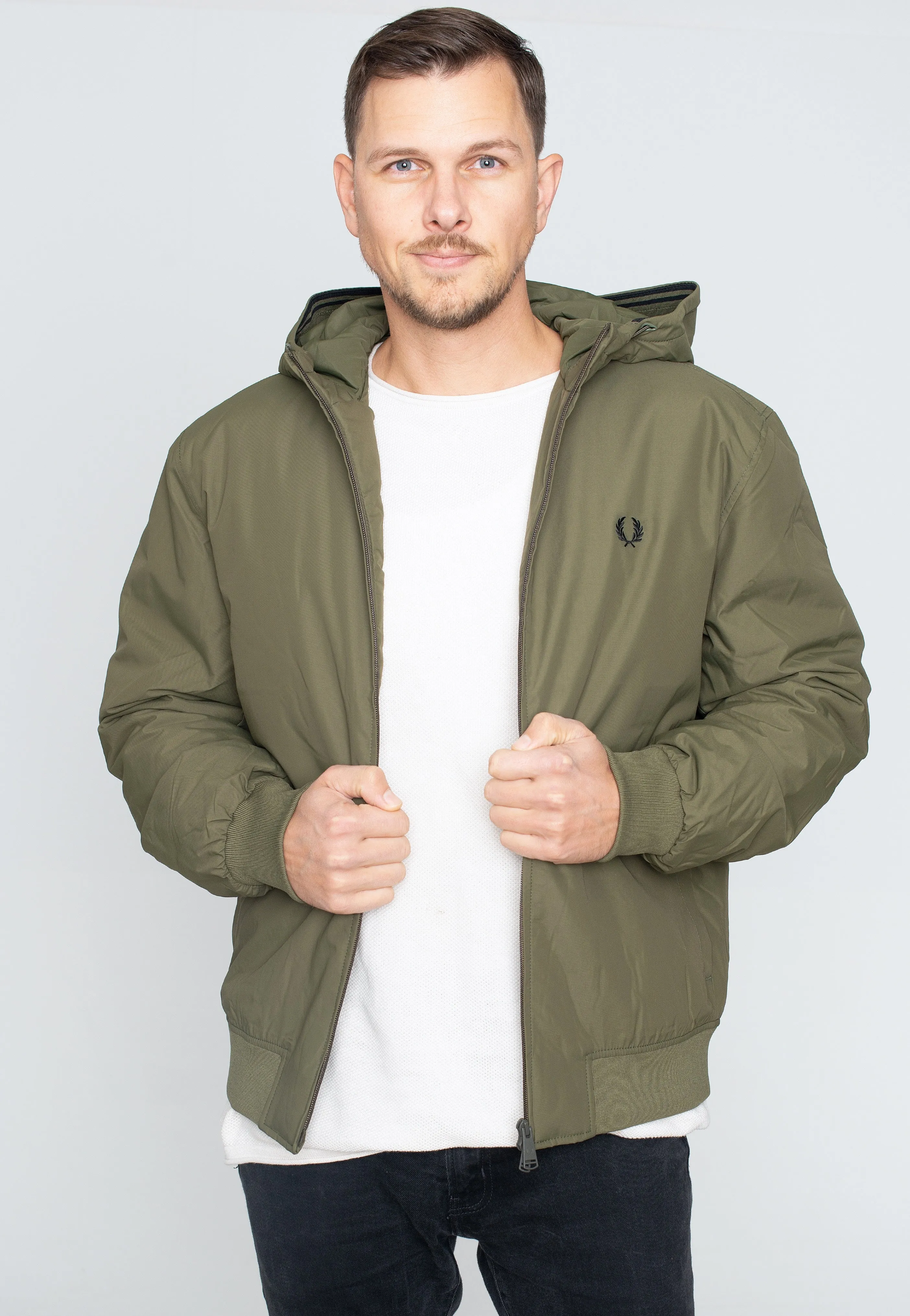 Fred Perry - Padded Hooded Brentham Uniform Green - Jacket