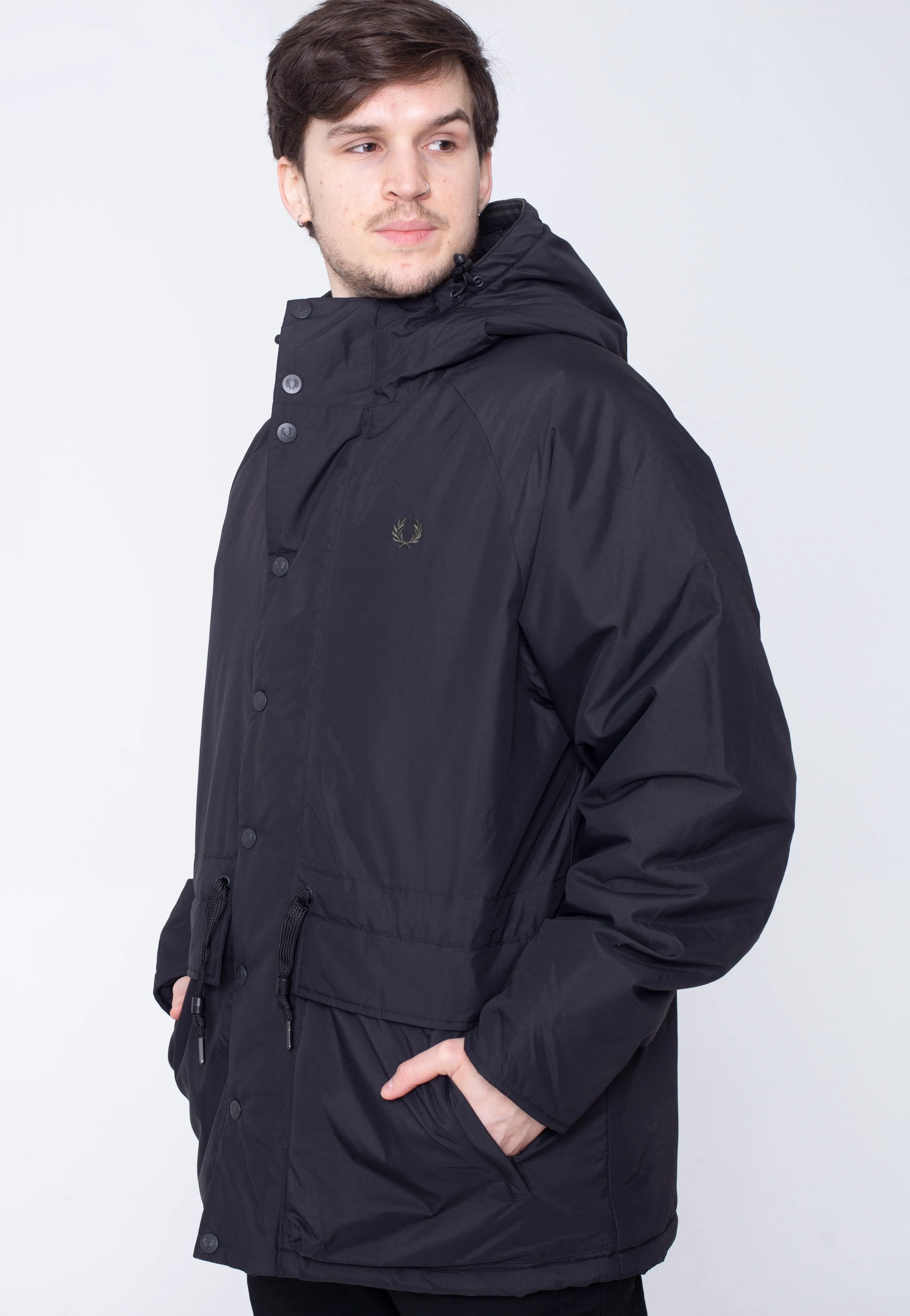 Fred Perry - Padded Zip Through Black/Black - Jacket