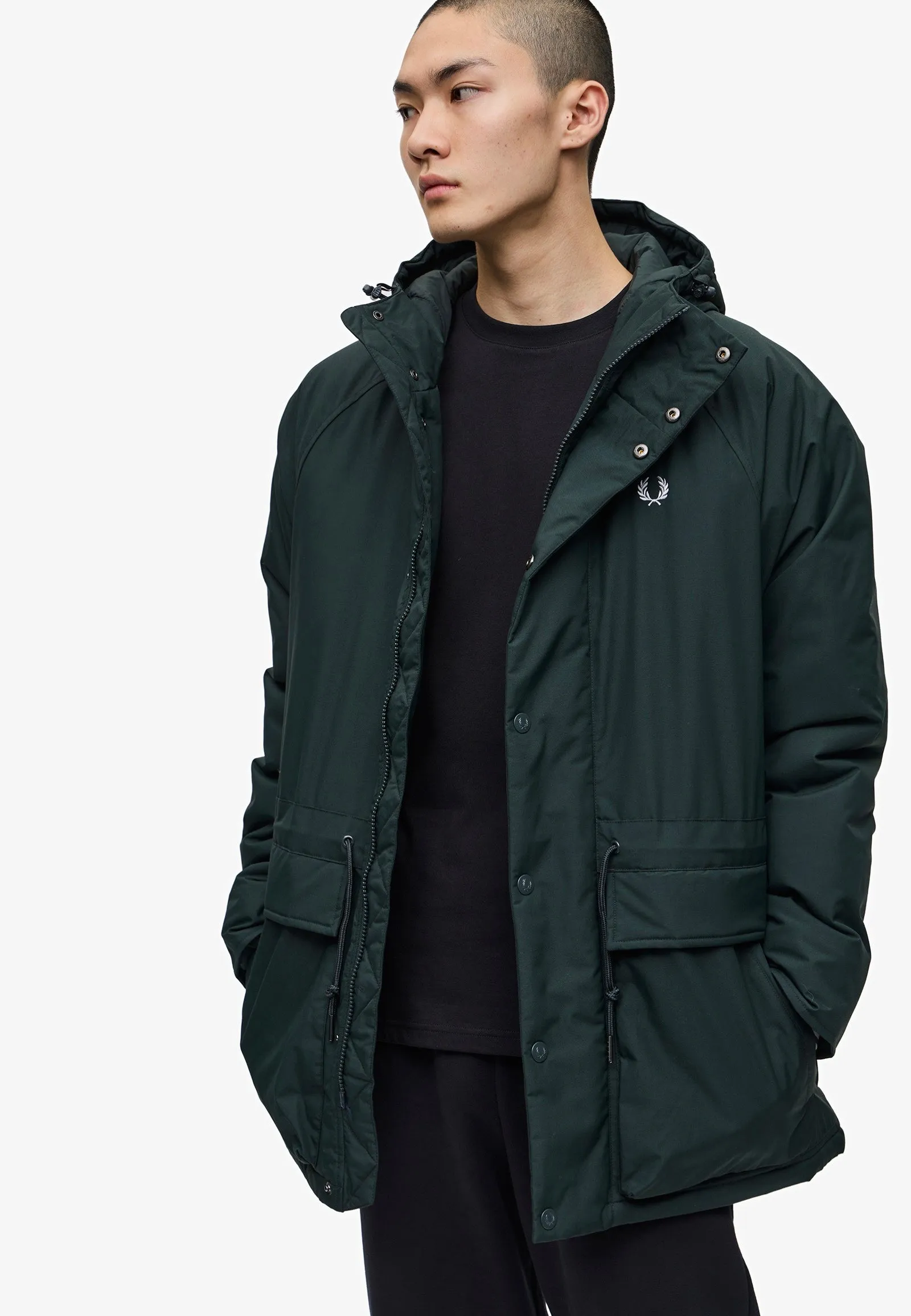 Fred Perry - Padded Zip Through Night Green - Jacket