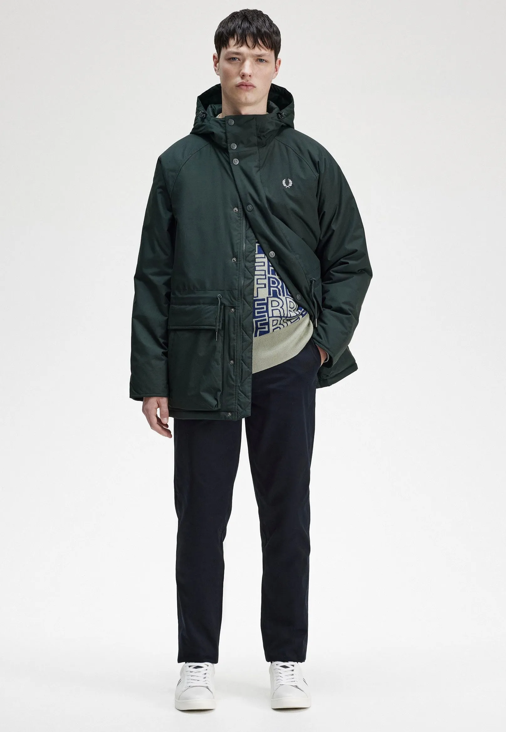 Fred Perry - Padded Zip Through Night Green - Jacket