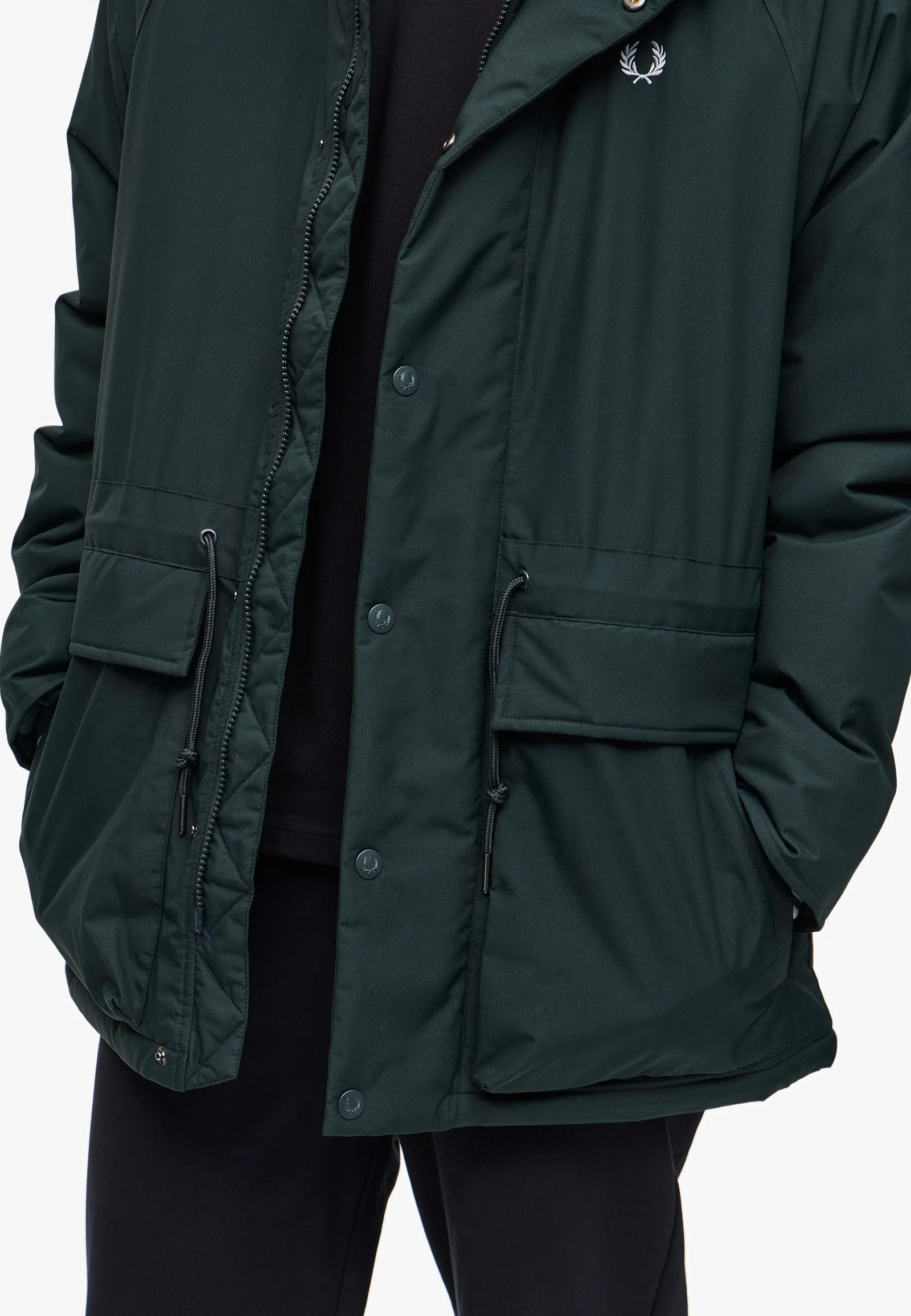Fred Perry - Padded Zip Through Night Green - Jacket