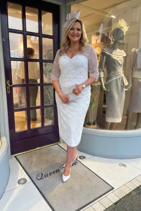 Gill Harvey Ivory Beaded Dress