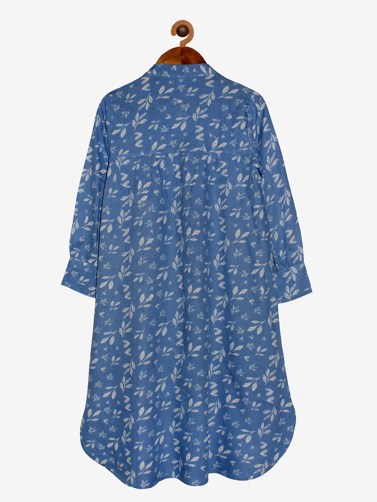 Girls Full Sleeves A-Line Kurta with Leggings - Set