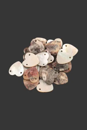 Heart Shape 2-Hole Natural Colour Shirt Button