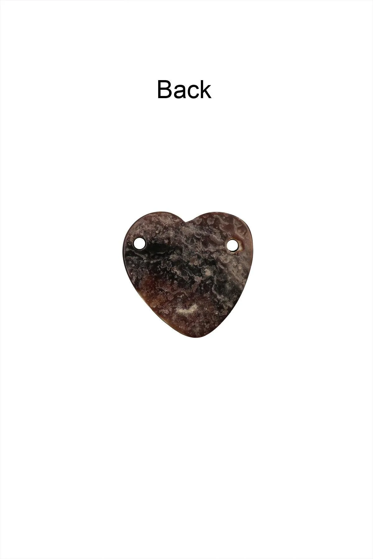 Heart Shape 2-Hole Natural Colour Shirt Button