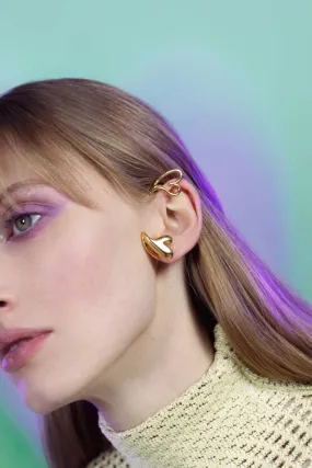 hearts earcuff in gold