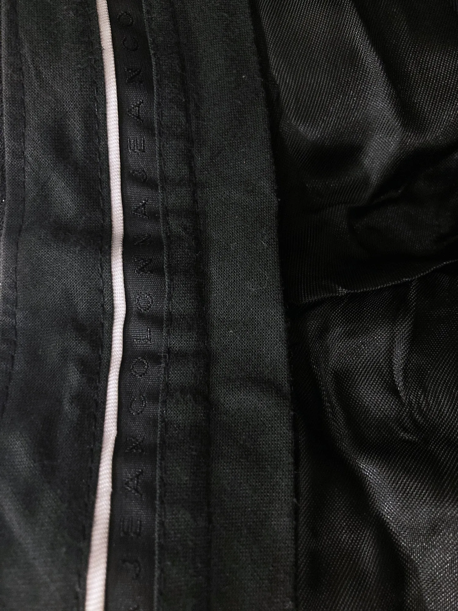 Jean Colonna black polyester trousers with lamé stripe - size 40