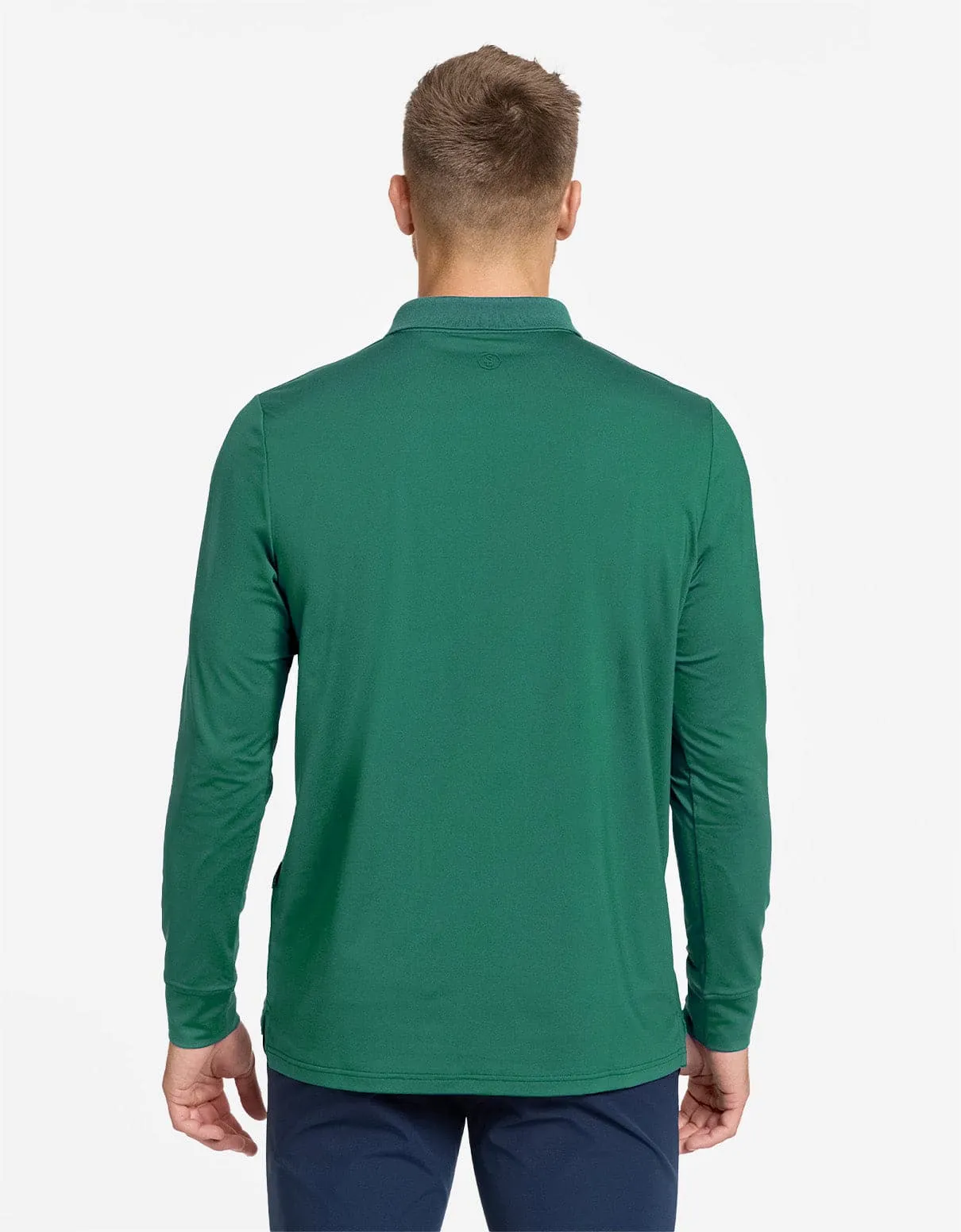 Long Sleeve Rib Collar Polo Shirt UPF 50  Active Collection
