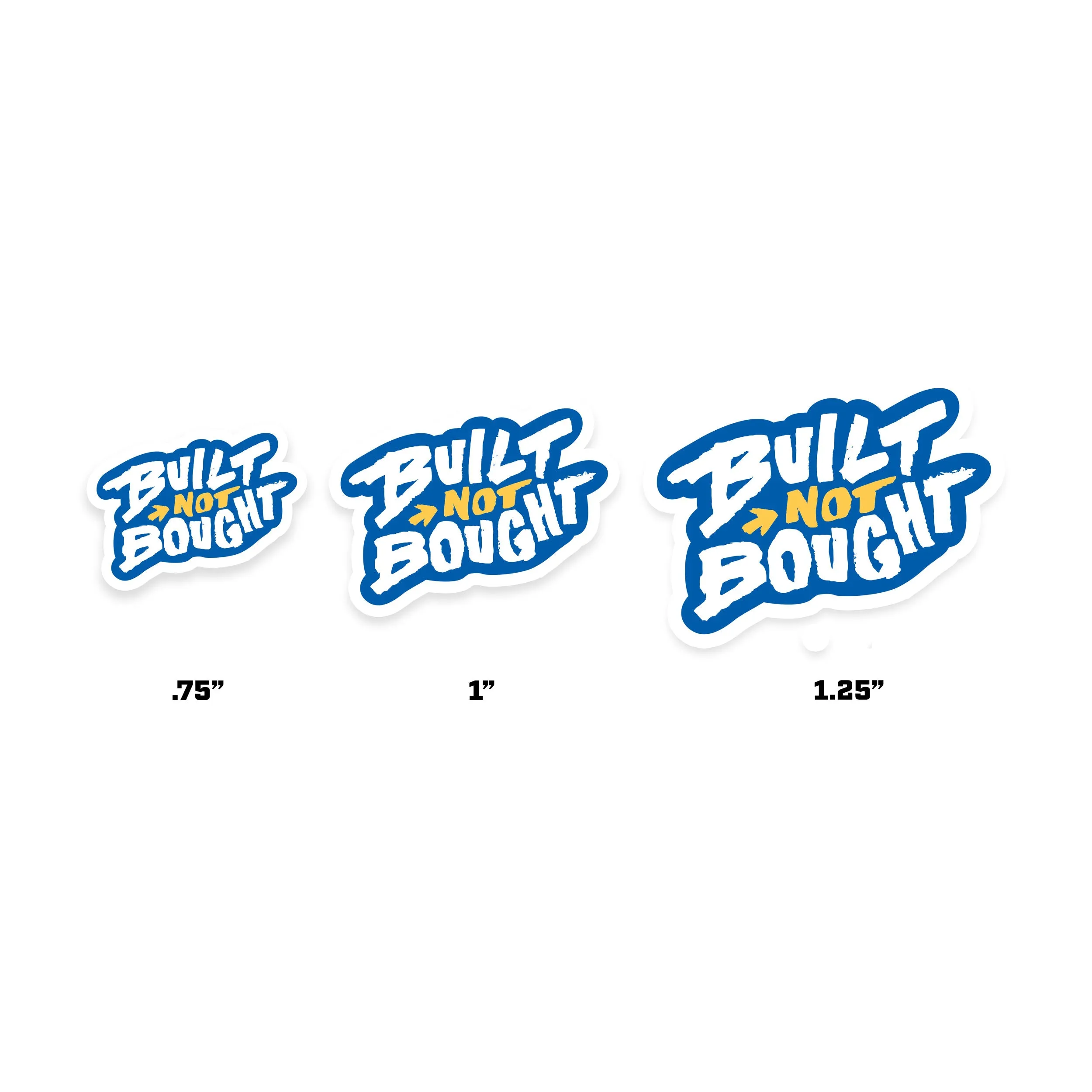 "Built Not Bought" Full Color Rod Decals